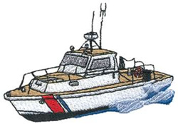 Coast Guard Boat Machine Embroidery Design