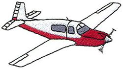 Airplane Machine Embroidery Design