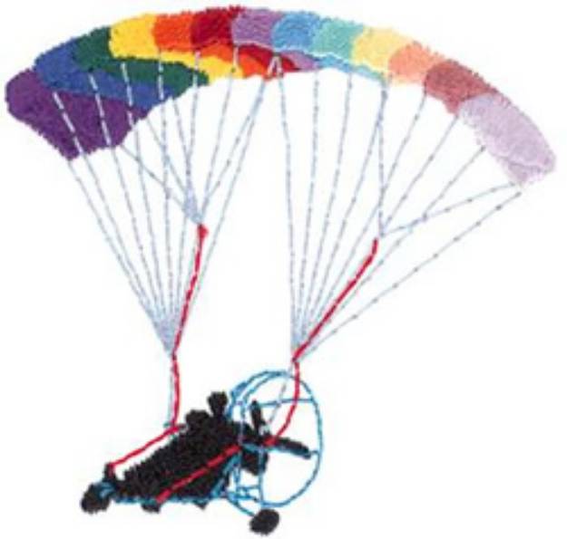 Picture of Sm. Aerochute Machine Embroidery Design