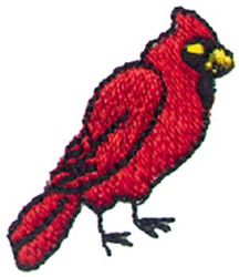 1" Cardinal Machine Embroidery Design