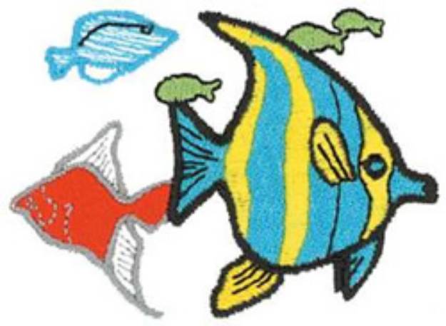 Picture of School Of Fish Machine Embroidery Design