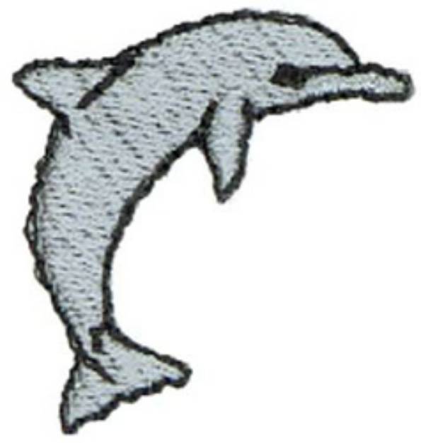 Picture of 1" Dolphin Machine Embroidery Design