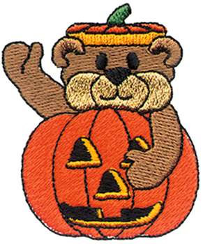 Halloween Bear Machine Embroidery Design