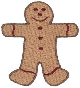 Gingerbread Boy Machine Embroidery Design