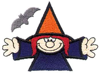 Witch Pocket Topper Machine Embroidery Design