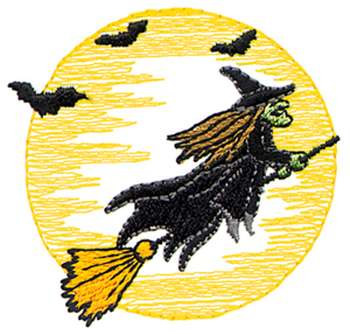 Witch Machine Embroidery Design