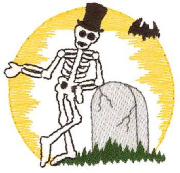 Picture of Skeleton Machine Embroidery Design