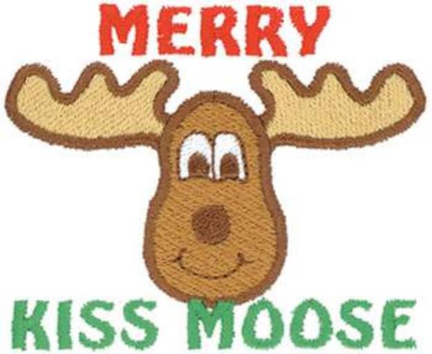 Picture of Merry Kiss Moose Machine Embroidery Design