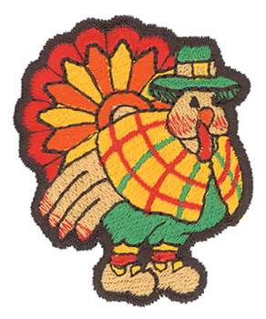 Turkey Pilgrim Machine Embroidery Design