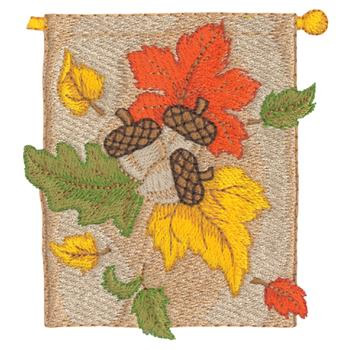 Fall Banner Machine Embroidery Design