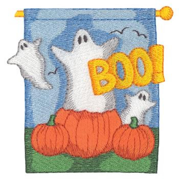 Halloween Banner Machine Embroidery Design