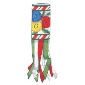 Picture of Christmas Windsock Machine Embroidery Design