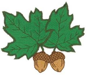 Picture of Acorns And Leaves Machine Embroidery Design