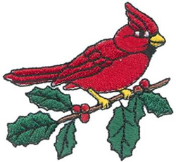 Christmas Cardinal Machine Embroidery Design