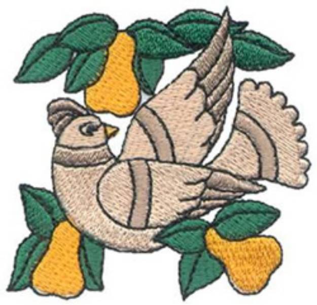 Picture of Partridge & Pears Machine Embroidery Design
