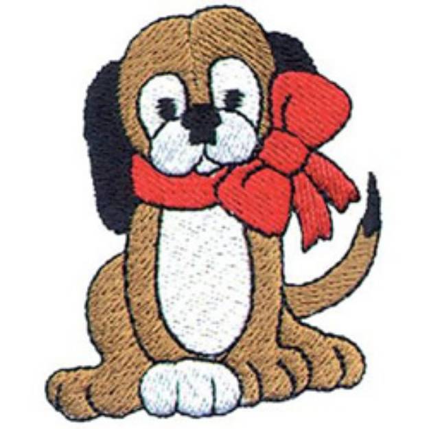 Picture of Christmas Puppy Machine Embroidery Design