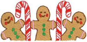 Picture of Gingerbread & Canes Machine Embroidery Design