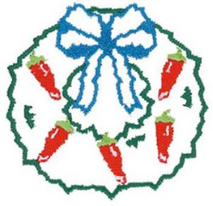 Picture of Wreath With Chilies Machine Embroidery Design