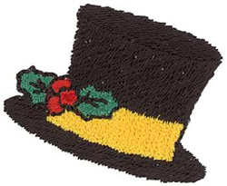 Christmas Top Hat Machine Embroidery Design