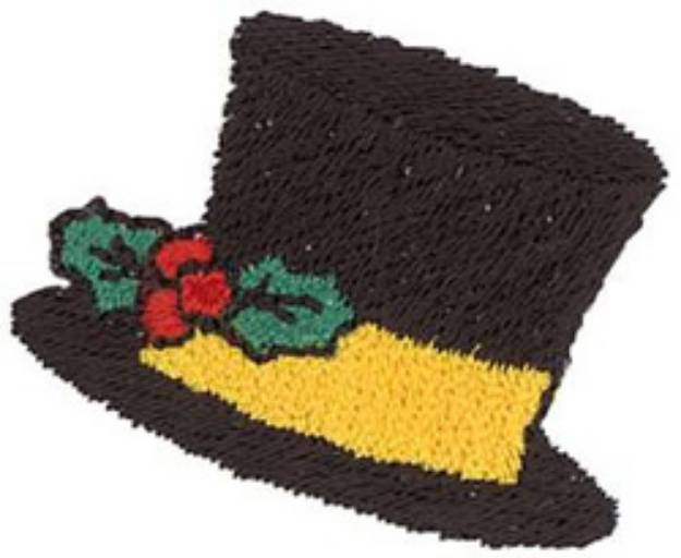 Picture of Christmas Top Hat Machine Embroidery Design