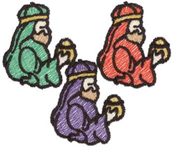 Three Wisemen Machine Embroidery Design