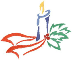 Candle Outline Machine Embroidery Design