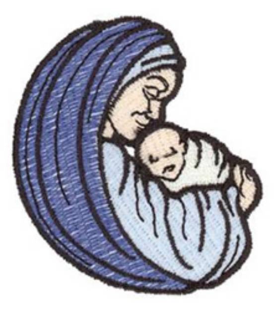 Picture of Jesus & Mary Machine Embroidery Design