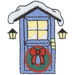 Christmas Door Machine Embroidery Design
