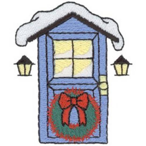 Picture of Christmas Door Machine Embroidery Design