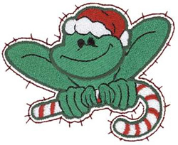 Christmas Frog Machine Embroidery Design