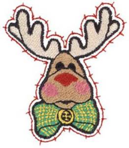 Picture of Patchwork Rudolph Machine Embroidery Design