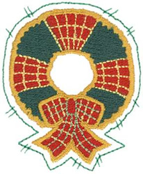 Patchwork Wreath Machine Embroidery Design