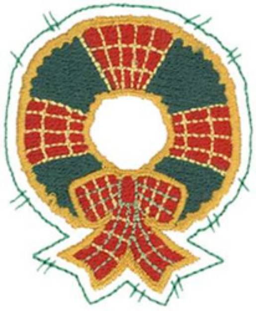 Picture of Patchwork Wreath Machine Embroidery Design