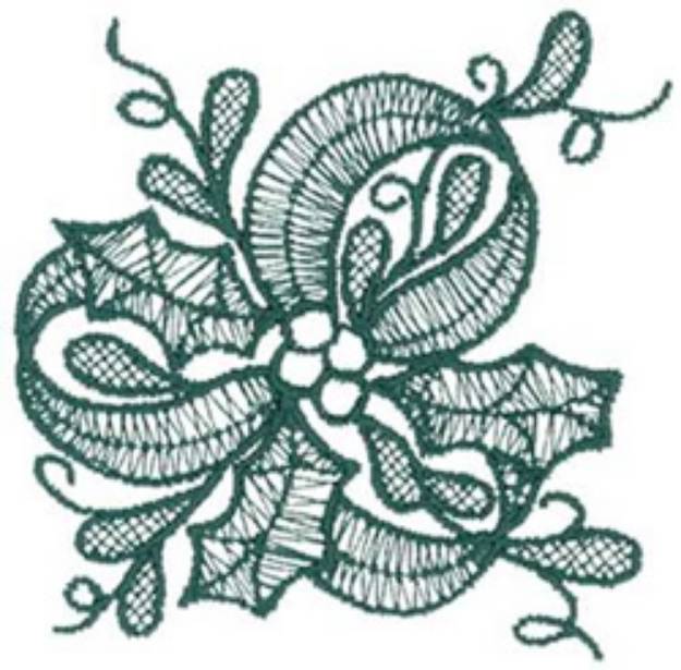 Picture of Holly Lace Machine Embroidery Design