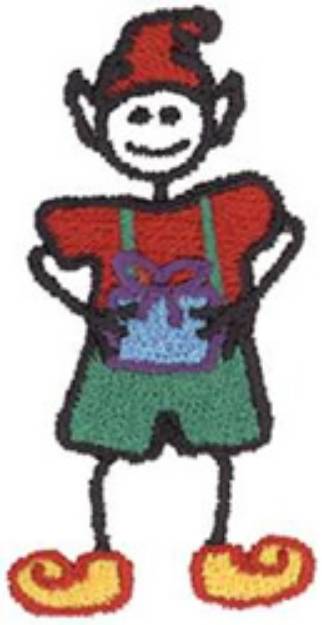 Picture of Christmas Stick Elf Machine Embroidery Design
