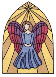 Angel In Stained Glass Machine Embroidery Design