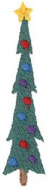 Picture of Skinny Christmas Tree Machine Embroidery Design