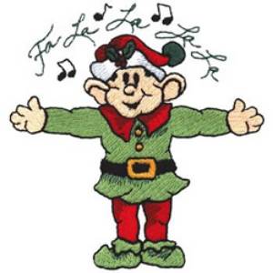 Picture of Singing Elf Machine Embroidery Design