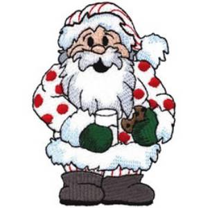 Picture of Santa In Pajamas Machine Embroidery Design
