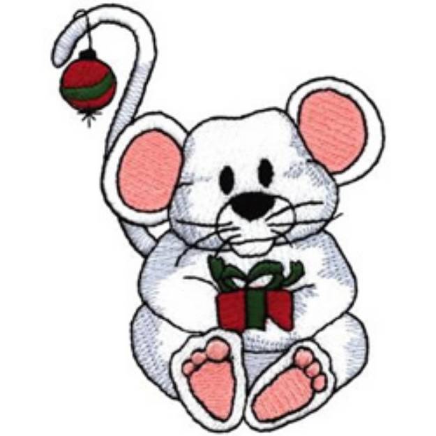 Picture of Christmas Mouse Machine Embroidery Design