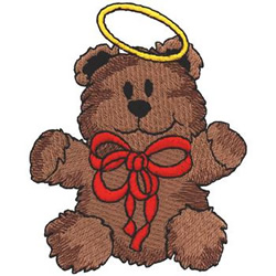 Teddy Bear with Halo Machine Embroidery Design