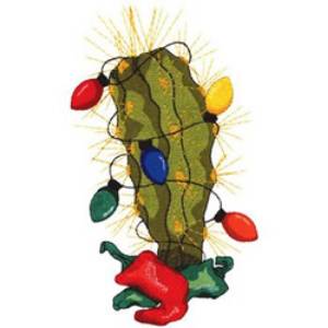 Picture of Christmas Cactus Machine Embroidery Design