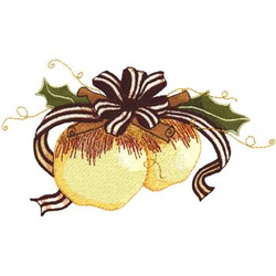 Christmas Apples Machine Embroidery Design