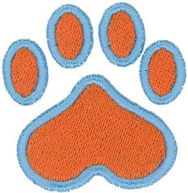 Picture of 3D Paw Print Machine Embroidery Design