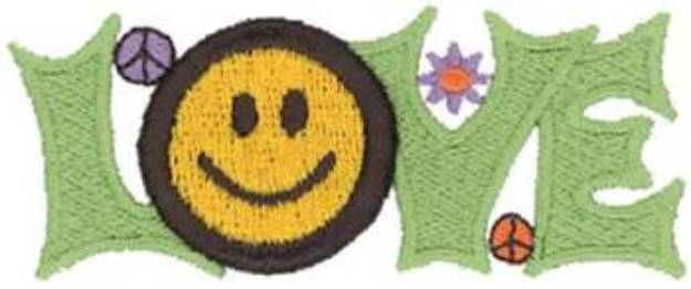 Picture of 3D Love Smiley Machine Embroidery Design
