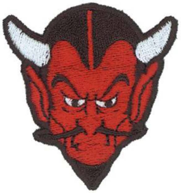 Picture of 3D Devil Head Machine Embroidery Design