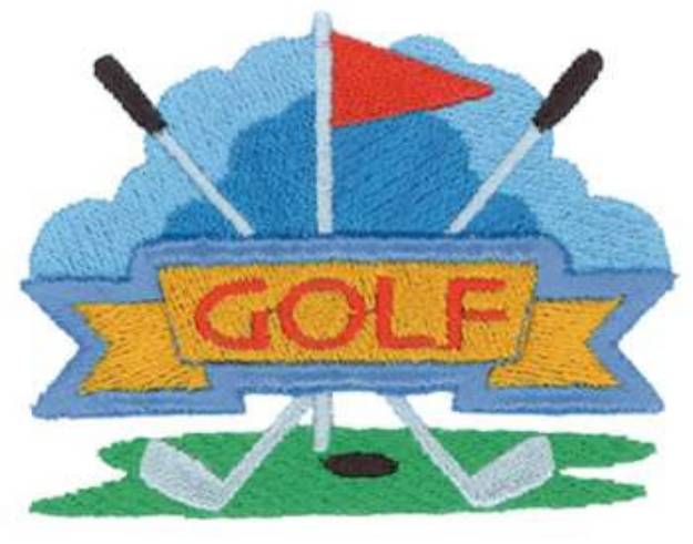 Picture of 3D Golf Crest Machine Embroidery Design