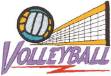 Picture of 3D Volleyball logo Machine Embroidery Design