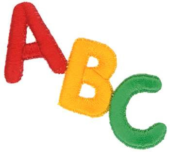 3D Puffy ABC Machine Embroidery Design