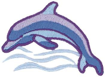 3D Dolphin Machine Embroidery Design